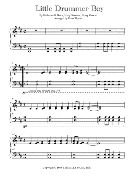 The Little Drummer Boy (arr. Dana Thynes)