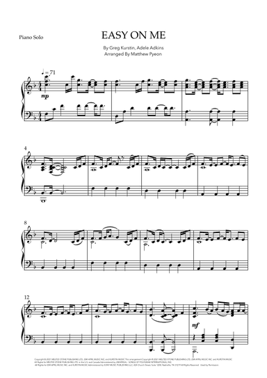 Easy On Me (arr. Matthew pyeon)