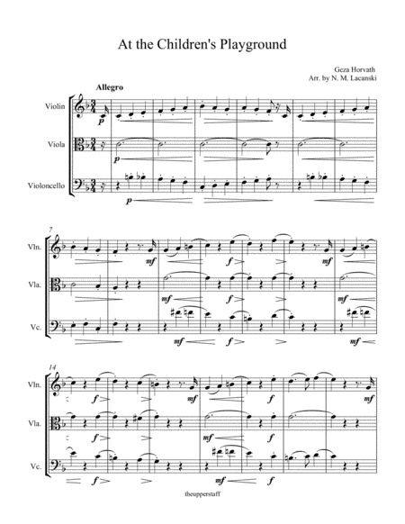 At the Children's Playground (arr. Nick Lacanski)