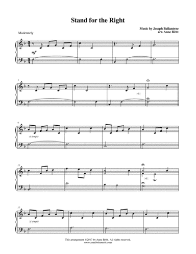 Stand for the Right (arr. Anne Britt)
