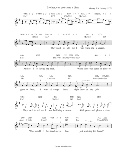 Brother, Can You Spare A Dime? (arr. Art Levine)