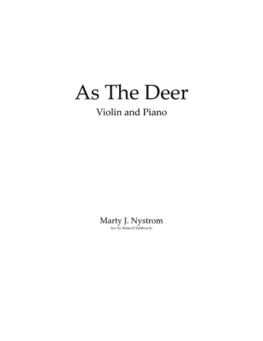As The Deer (arr. Telmo D. Zaldivar Jr.)