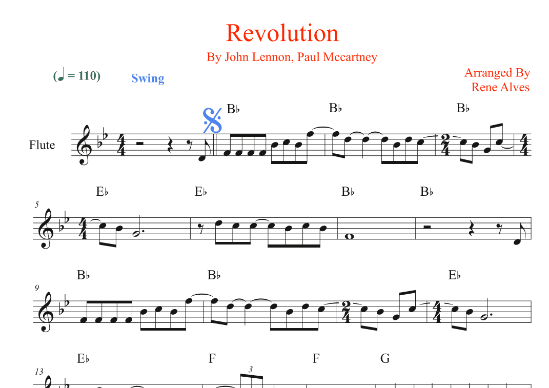 Revolution (arr. Rene Alves)