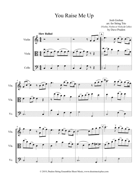 You Raise Me Up (arr. Dave Prudon)