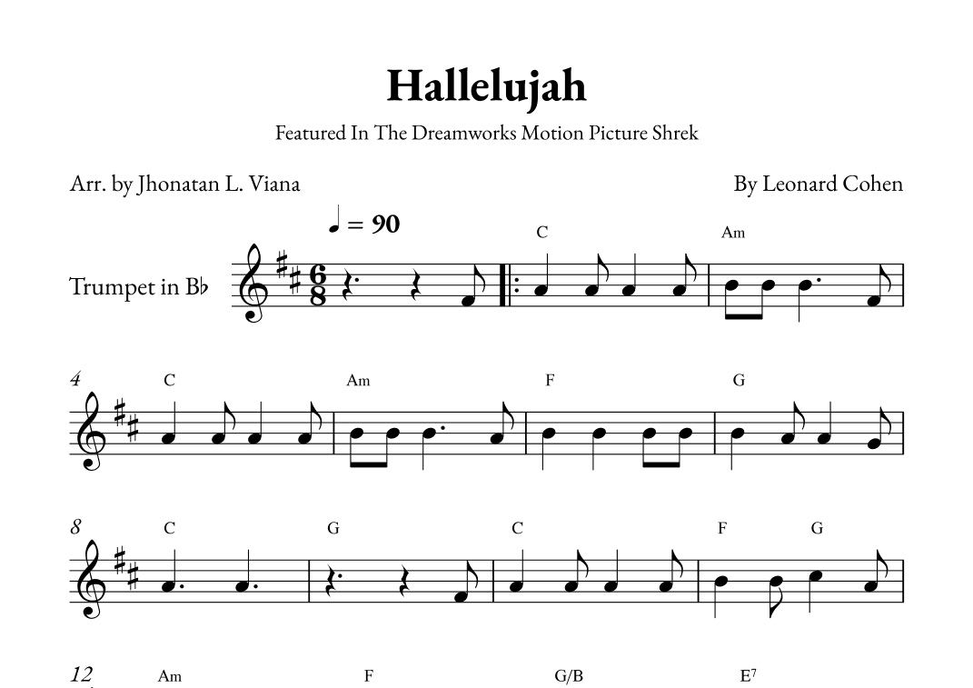 Hallelujah (arr. Jhonatan Lucio Viana)