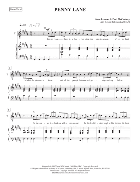 Penny Lane (arr. Kevin Robison)