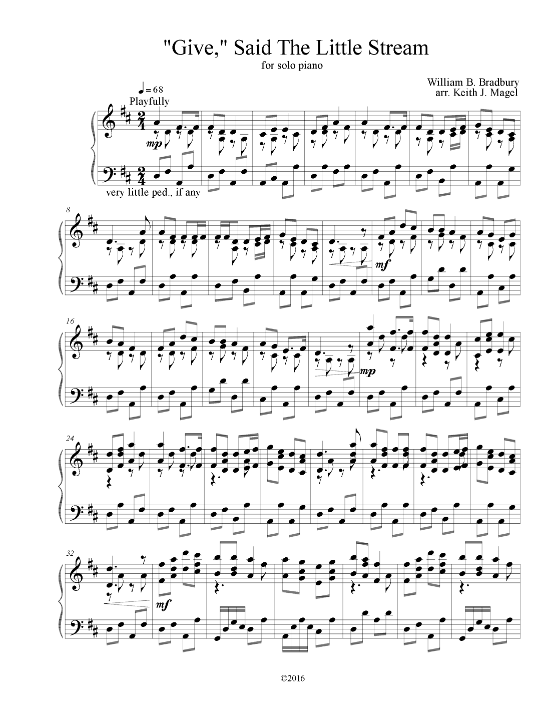 Give, Said The Little Stream (arr. Keith James)