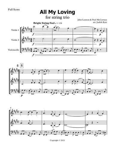 All My Loving (arr. Judith Katz)