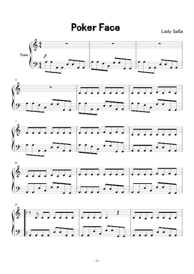 Poker Face (arr. Lady Gaga)