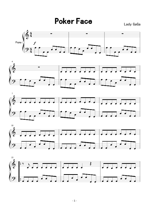 Poker Face (arr. Lady Gaga)