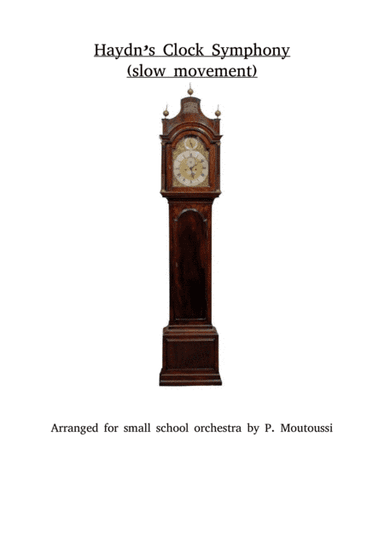 Haydn's Clock Symphony (slow mvt) amateur orchestra (arr. Pam Moutoussi)
