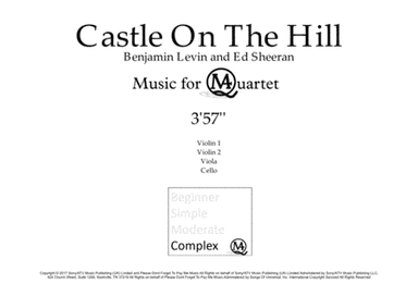 Castle On The Hill (arr. Music4Quartet)