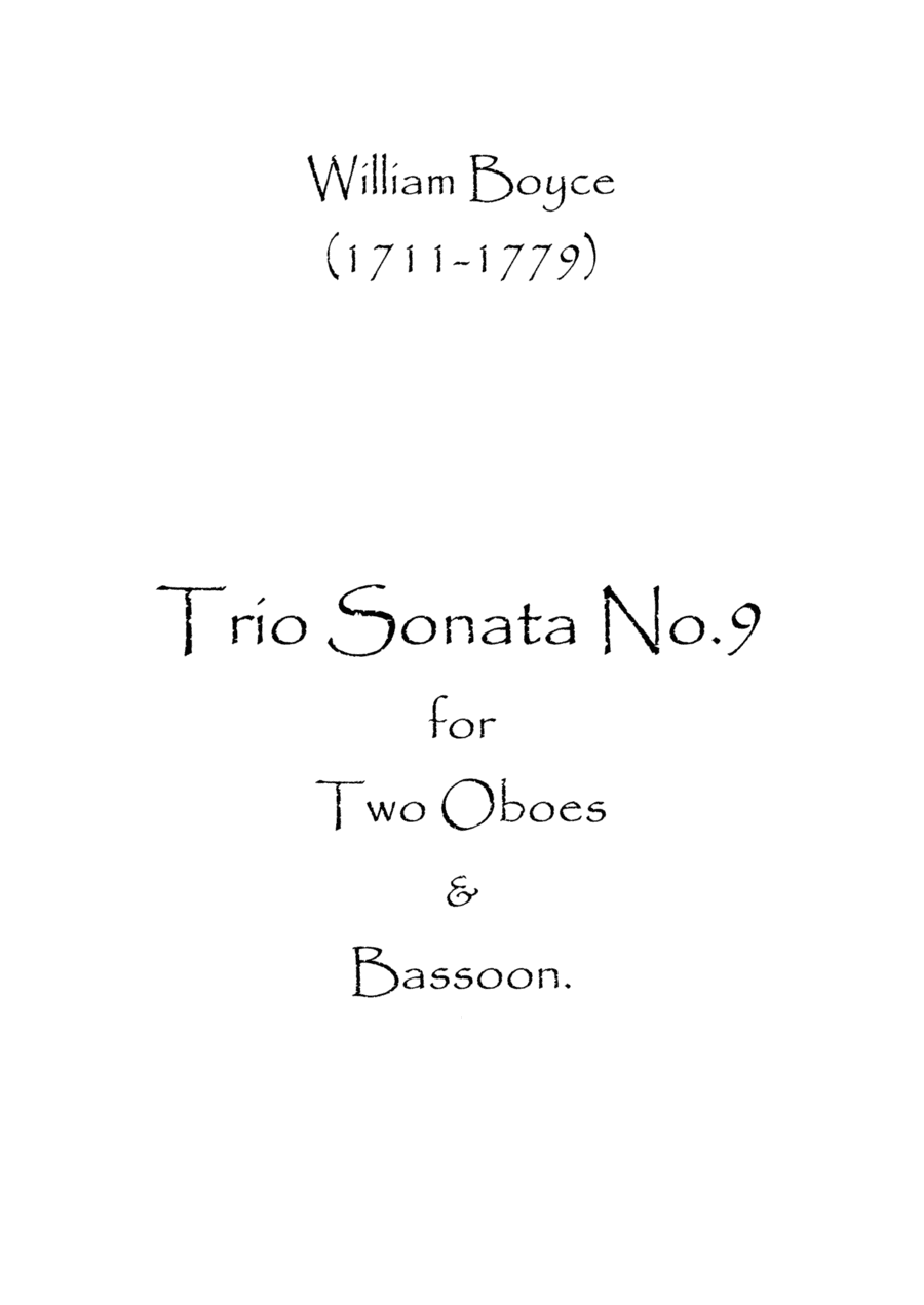 Trio Sonata No.9 (arr. Spence Bundy)