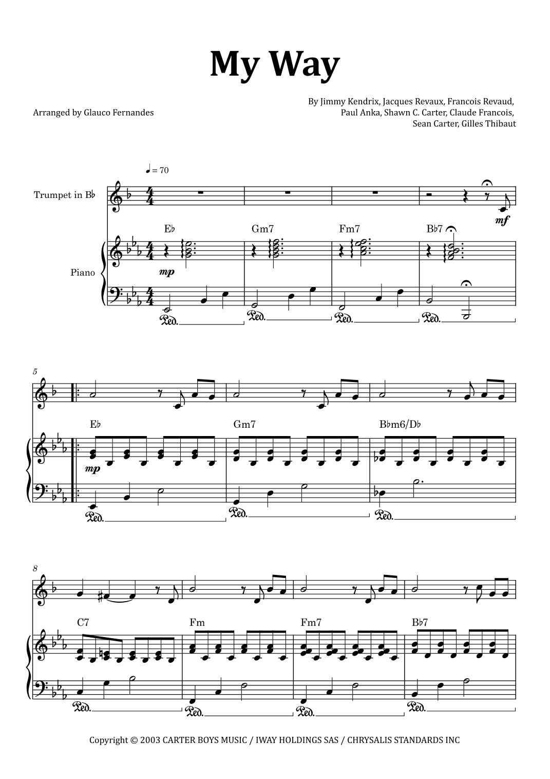 I Did It My Way (arr. Glauco Fernandes)
