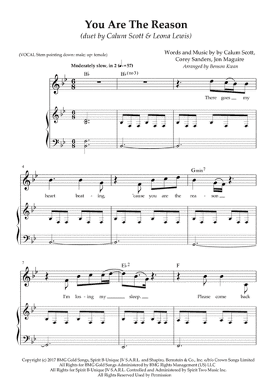 You Are The Reason (arr. Benson Kwan)