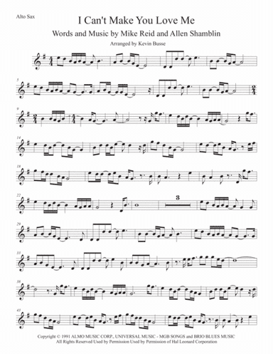 I Can't Make You Love Me (arr. Kevin Busse)