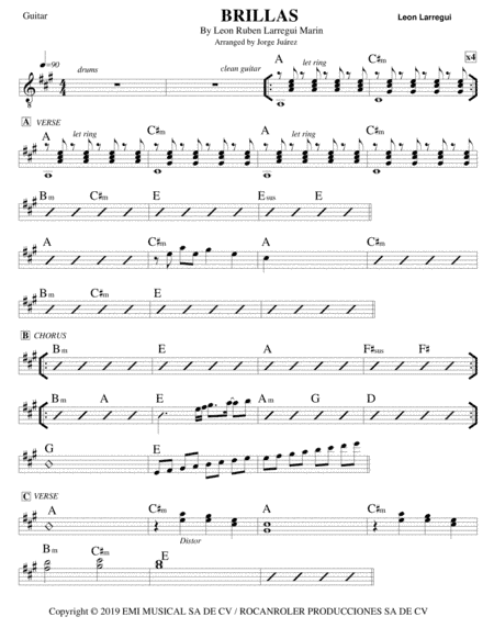 Brillas (arr. Jorge Juárez)