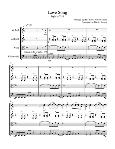 Lovesong (arr. Daniel Adams)