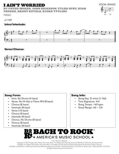 I Ain't Worried (arr. Bach to Rock)