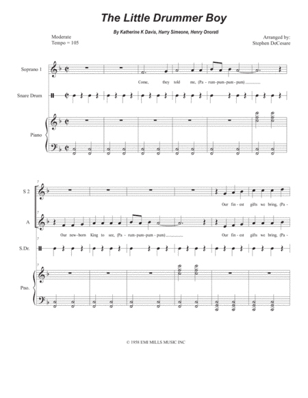 The Little Drummer Boy (arr. Stephen DeCesare)