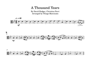 A Thousand Years (arr. Thiago Marconato)