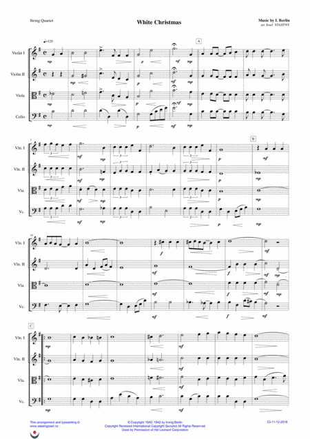 White Christmas (arr. Josef Štastný)