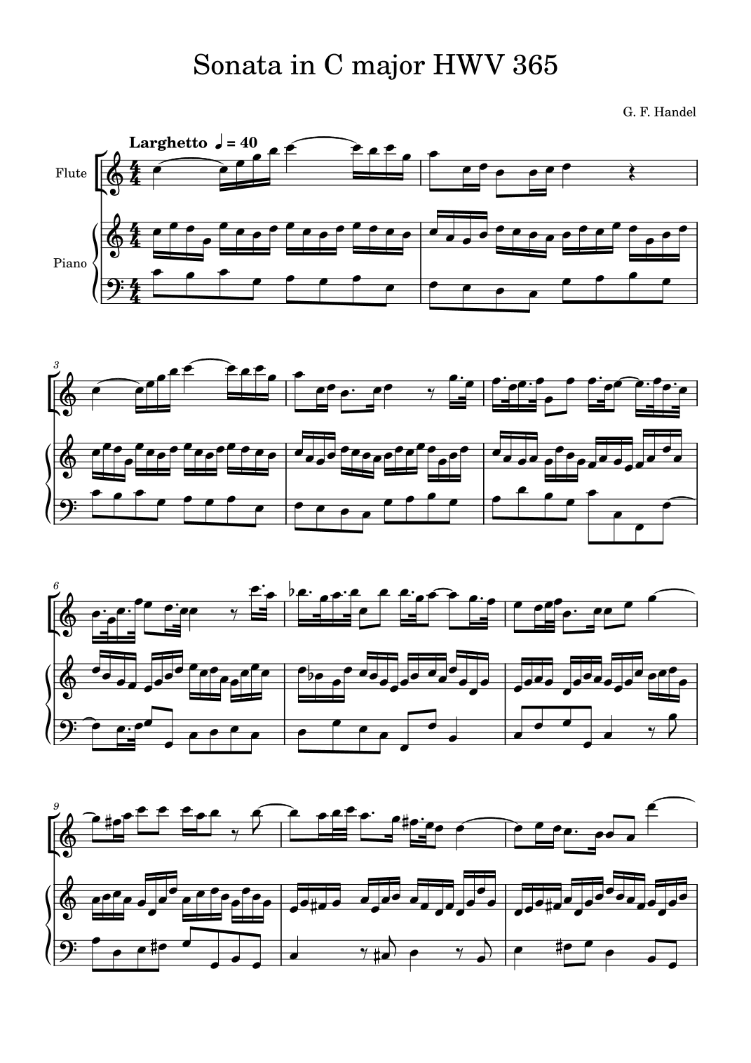 Flute Sonata In C Op.7  No.1 (arr. Marcus Martin)