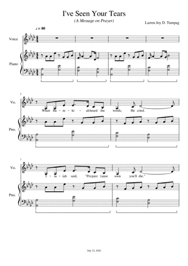 I've Seen Your Tears (I Heard Your Prayer)