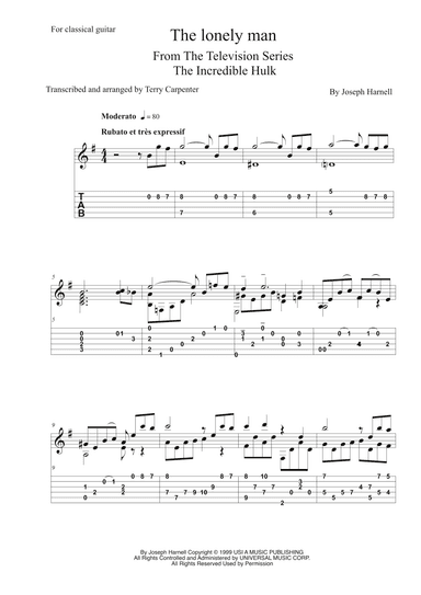 The Lonely Man (arr. Terry Carpenter)