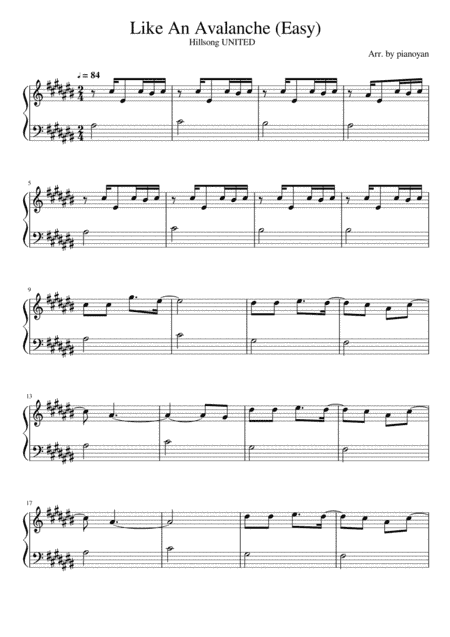 Like An Avalanche (arr. pianoyan)