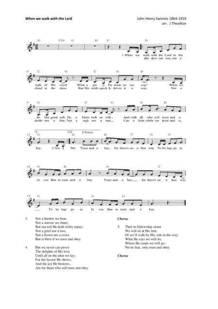 Trust and Obey (arr. Martin Thiselton)