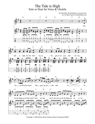 The Tide Is High (arr. M. Ryan Taylor)