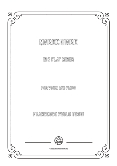 Tosti-Marechiare in b flat minor,for Voice and Piano (arr. MSM)
