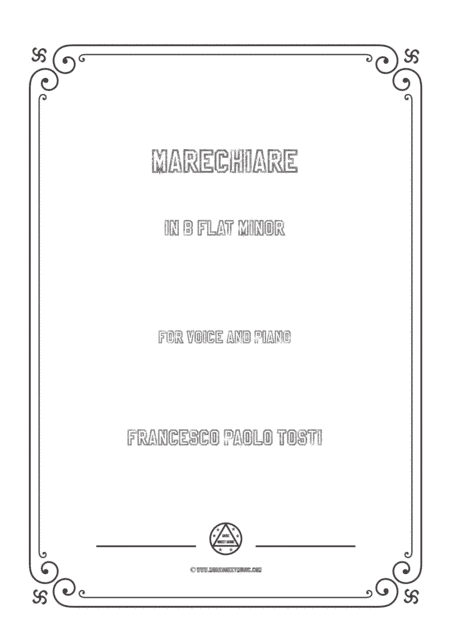 Tosti-Marechiare in b flat minor,for Voice and Piano (arr. MSM)