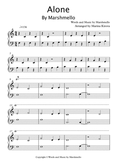 Alone (arr. Arranged by Marina Kirova)