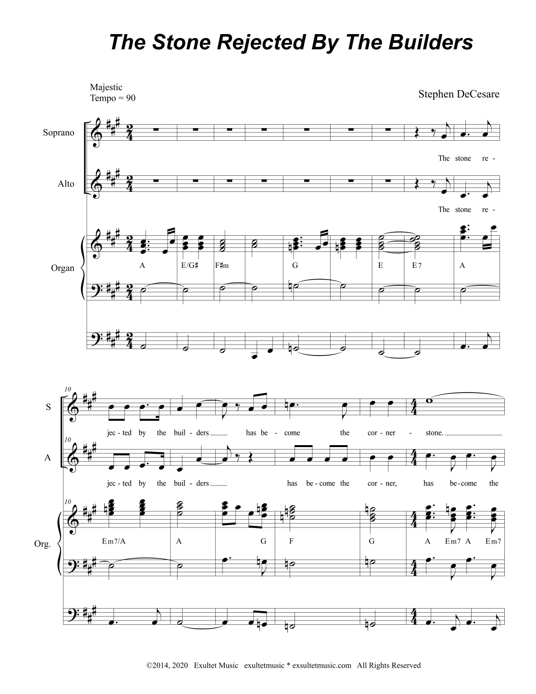 The Stone Rejected By The Builders (2-part choir - (SA)