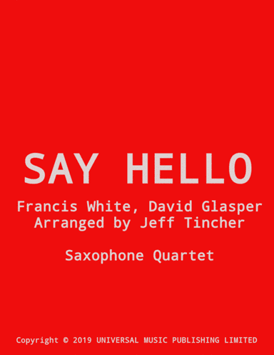 Say Hello (arr. Jeff Tincher)