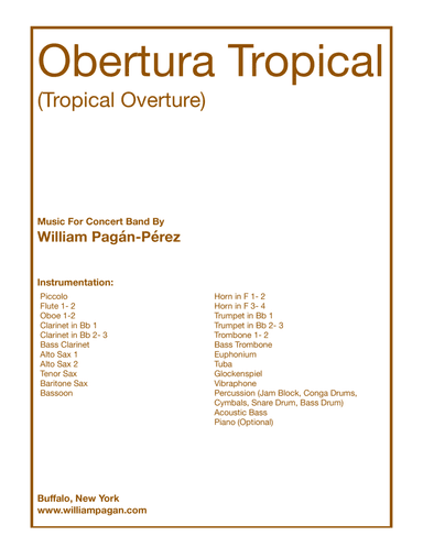 Obertura Tropical For Concert Band