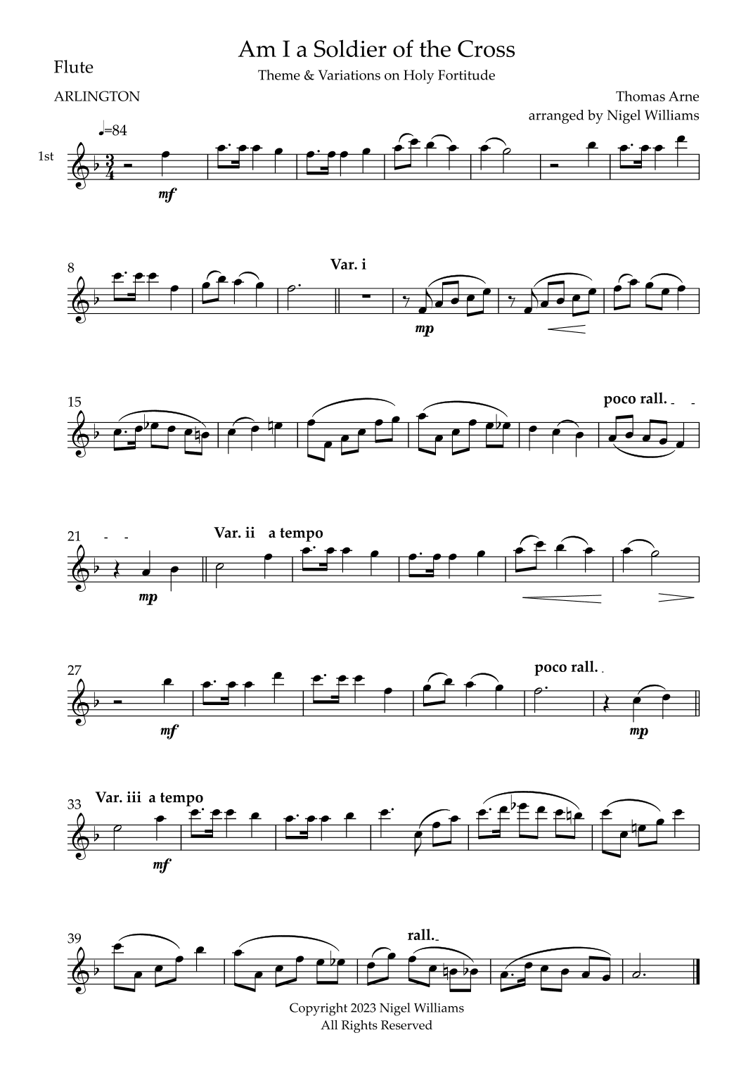 Am I a Soldier of the Cross (Holy Fortitude) (arr. Nigel Williams)