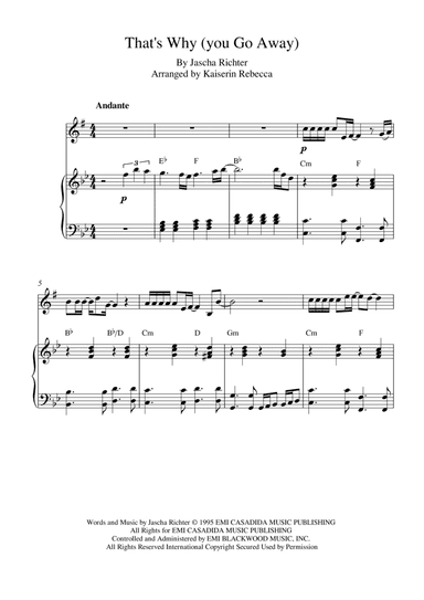 That's Why (you Go Away) (arr. Kaiserin Rebecca)