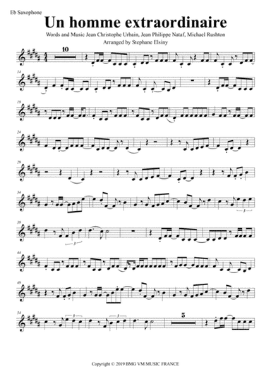 Un Homme Extraordinaire (arr. Stephane ELSINY)