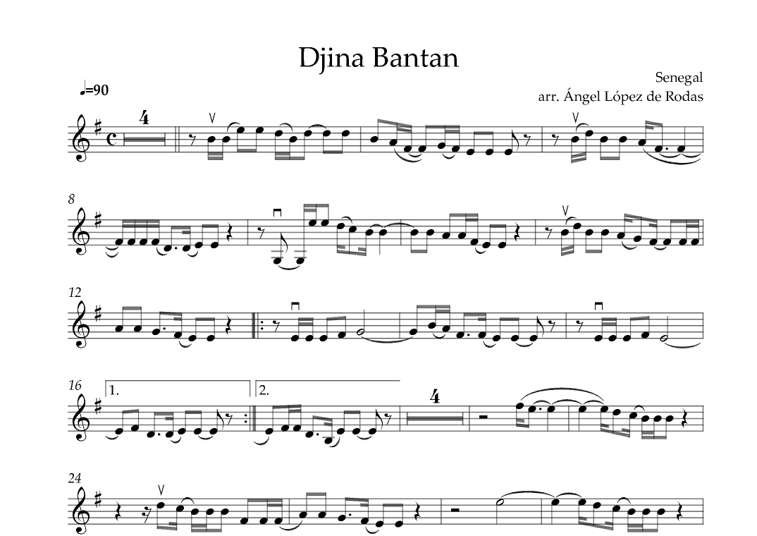 Djina Bantan (arr. Ángel López de Rodas)