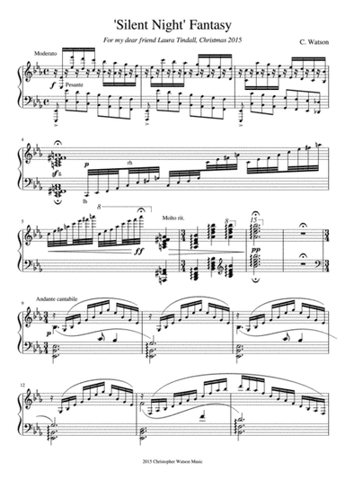 Silent Night Fantasy - For Solo Piano