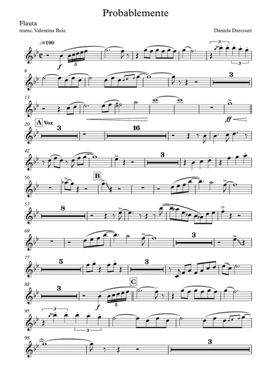 Probablemente (arr. Valentina Ruiz)