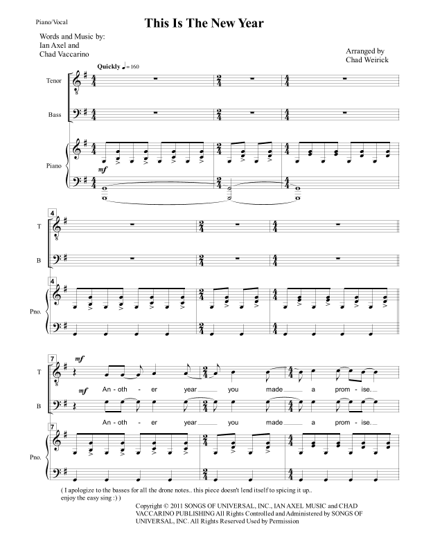 This Is The New Year (arr. Chad Weirick)