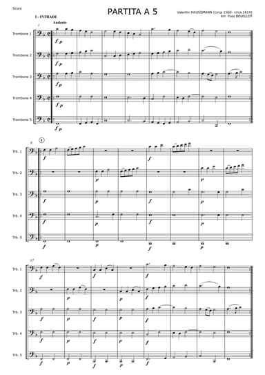 Partita for 5 trombones (arr. Yves Bouillot)