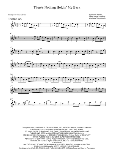 There's Nothing Holdin' Me Back (arr. Josiel Oliveira)