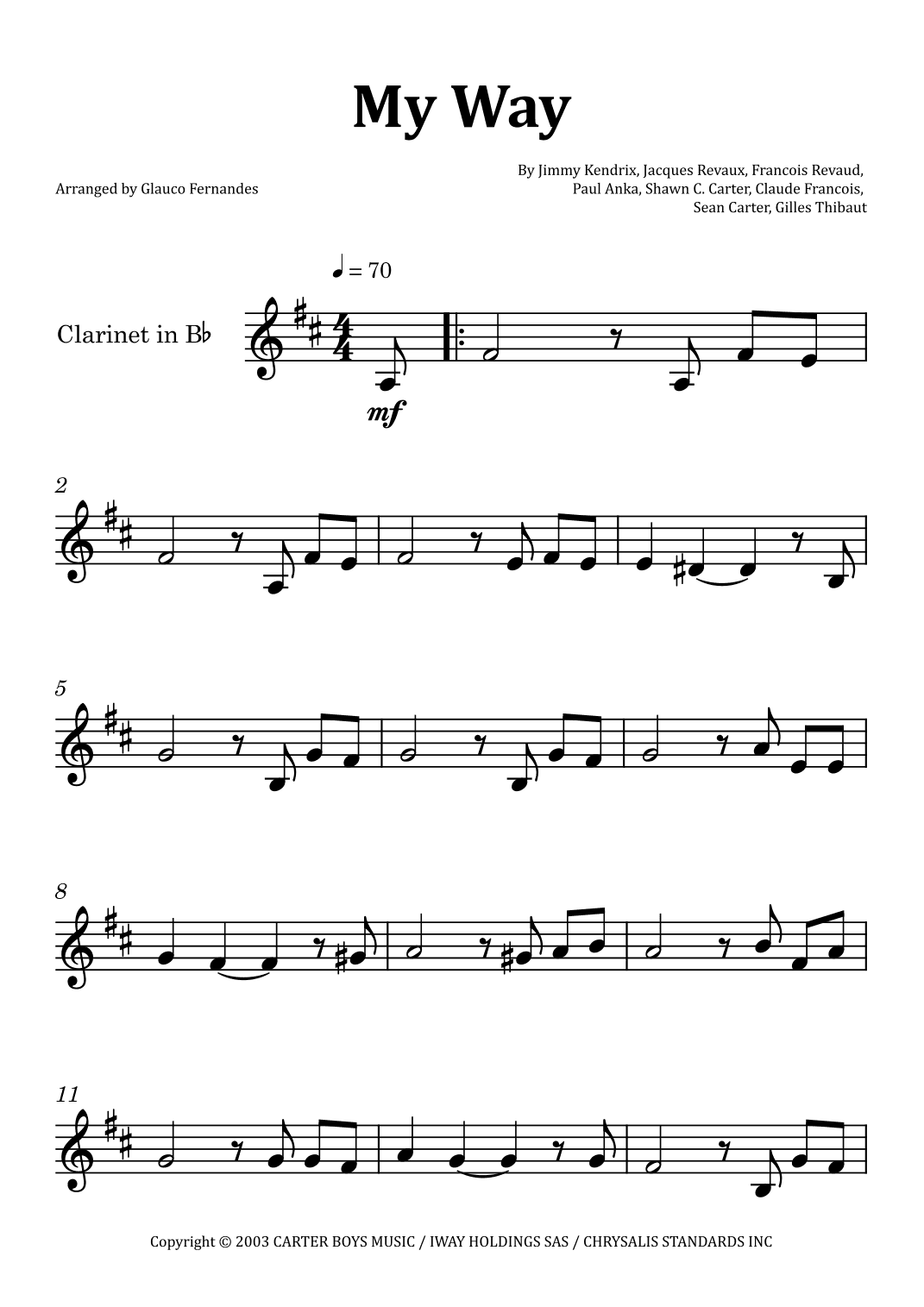 I Did It My Way (arr. Glauco Fernandes)
