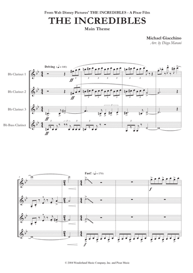 The Incredibles (main Theme) (arr. Diego Marani)