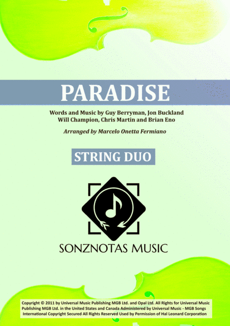 Paradise (arr. Marcelo Onetta Fermiano)